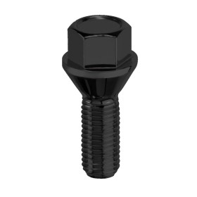 BOLT HEx19 M12x1.5x26 CONE 60° BLACK GALV.