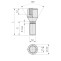 BS0BCN40 BOLT STAR D20 M12x15 CONE 60° GALV