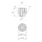 OPEN NUT HEX21 H=25 CONE 60° GALV.